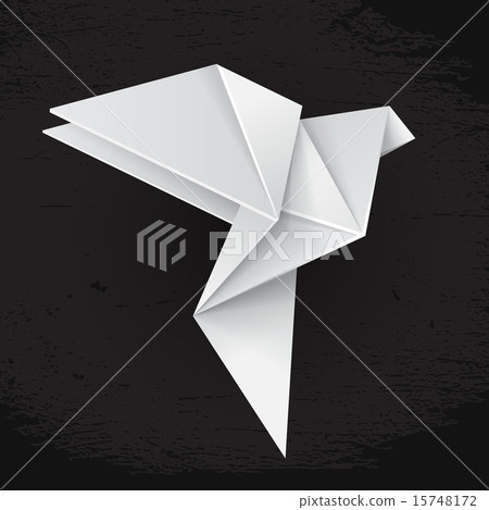 White origami dove 15748172