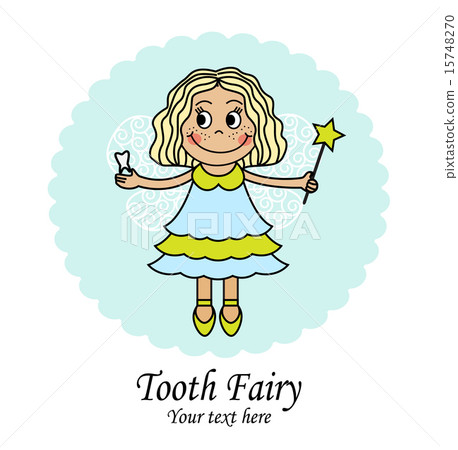 emblem with a little fairy that holds the tooth an 15748270
