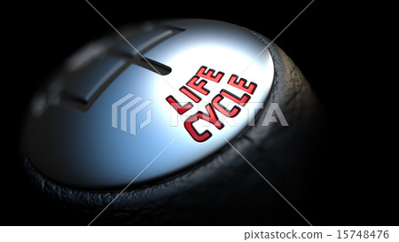 Life Cycle with Red Text on Gear Stick.  15748476