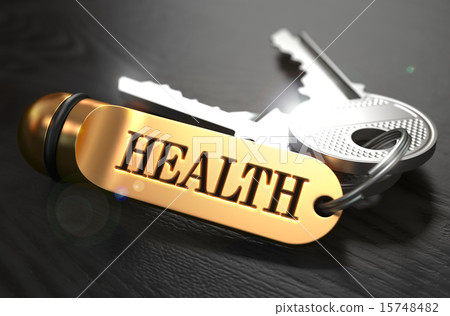 Keys to Health. Concept on Golden Keychain. Keys to Health. Concept on Golden Keychain. 15748482