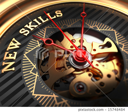 New Skills on Black-Golden Watch Face. New Skills on Black-Golden Watch Face. 15748484