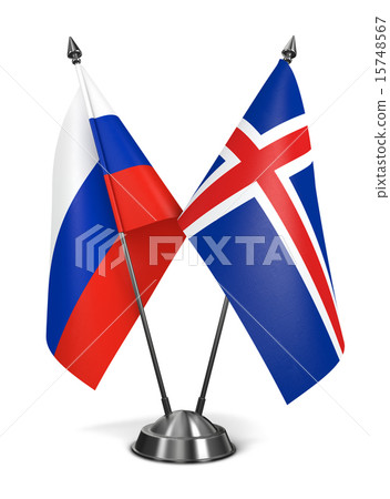 Russia and Iceland - Miniature Flags. Russia and Iceland - Miniature Flags. 15748567
