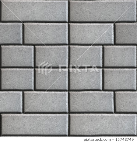 Gray Paving Slabs in the Form Rectangles of Different Value. 15748749