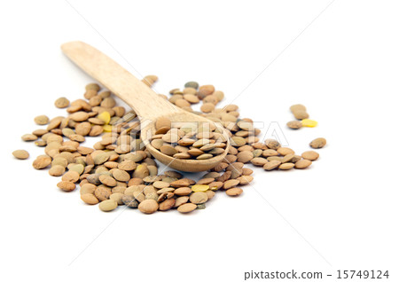 lentil in spoon lentil in spoon 15749124