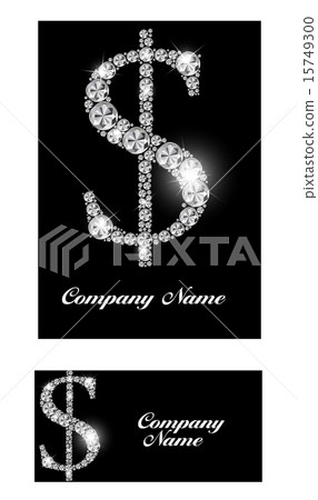 Abstract Luxury Black Diamond Business Card Vector Illustration 15749300