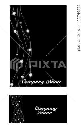 Abstract Luxury Black Diamond Business Card Vector Illustration 15749301
