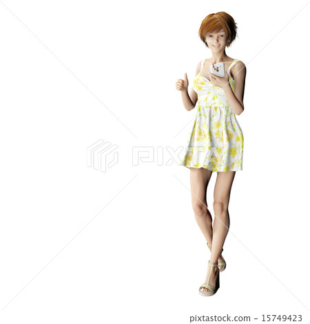 A young woman to book with smartphone A young woman to book with smartphone 15749423