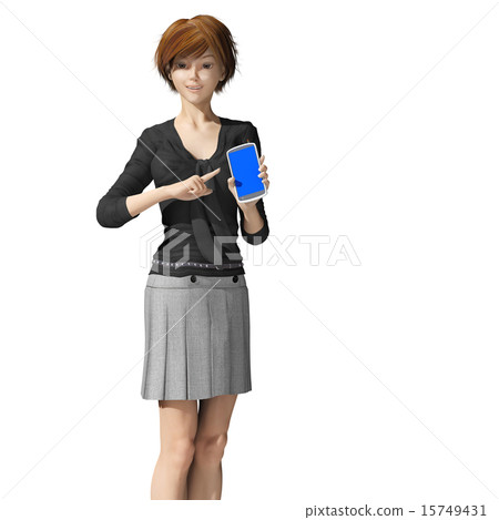 A young woman to book with smartphone A young woman to book with smartphone 15749431