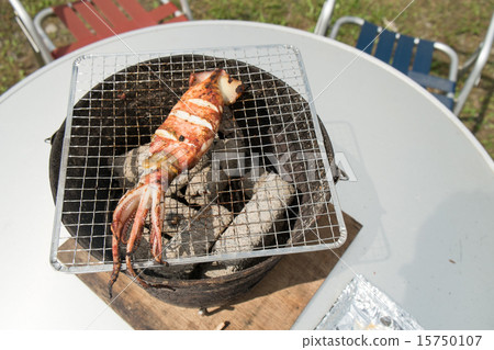 烤牛肉用在垃圾頂部的烏賊 15750107