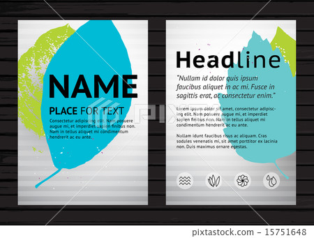 Business flyer template with leaves 15751648