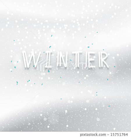 Winter light lettering on a snowy background Winter light lettering on a snowy background 15751764