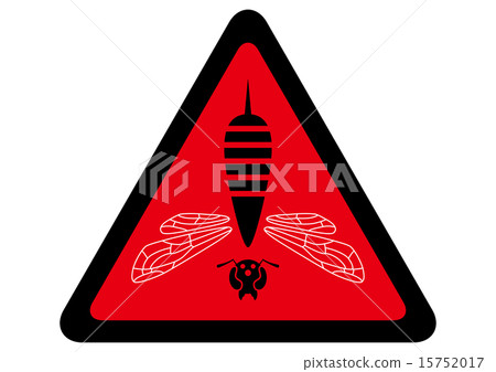 黃蜂警告標誌3紅色 黃蜂警告標誌3紅色 15752017