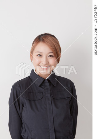 work clothes, person, grinning 15752467