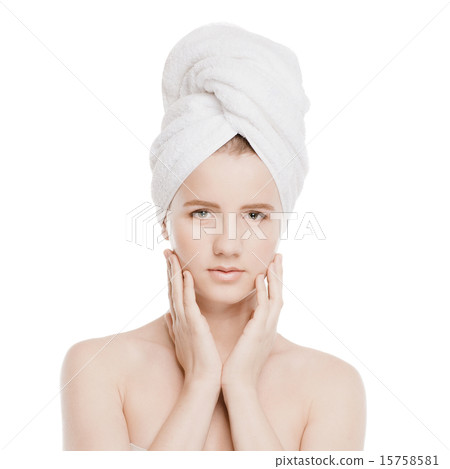 Portrait of young woman with perfect skin Portrait of young woman with perfect skin 15758581