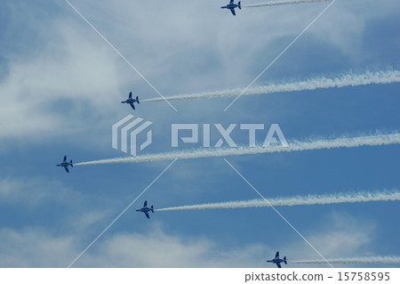 Blue impulse drawing 5 main lines Blue impulse drawing 5 main lines 15758595