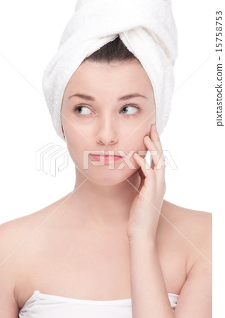 Young woman with perfect health skin of face Young woman with perfect health skin of face 15758753