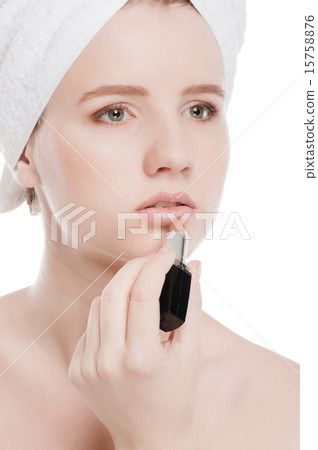 Beautiful woman with lipstick 15758876