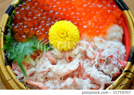 Seafood three-color don bowl Seafood three-color don bowl 15759707