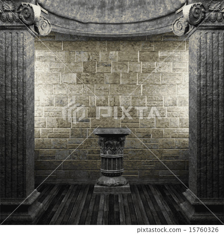 vector stone columns and pedestal - Stock Illustration [15760326] - PIXTA
