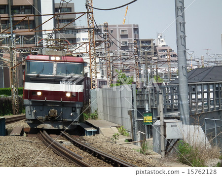 貨運列車EH 500集裝箱Musashi Kosugi站 貨運列車EH 500集裝箱Musashi Kosugi站 15762128