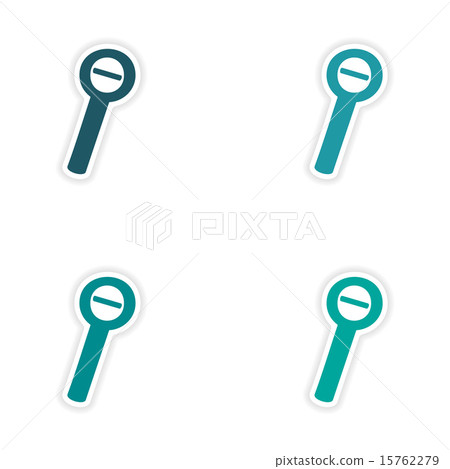 assembly realistic sticker design on paper zoom 15762279