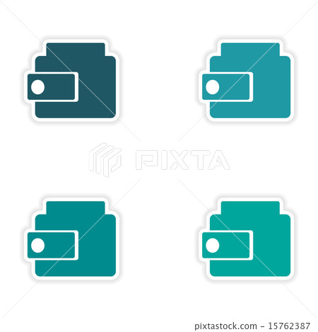 assembly realistic sticker design on paper purse 15762387