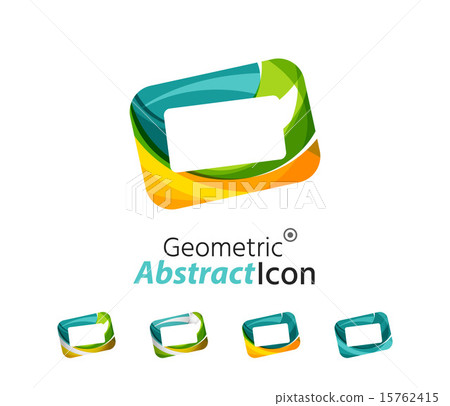Set of abstract geometric company logo frame, screen Set of abstract geometric company logo frame, screen 15762415