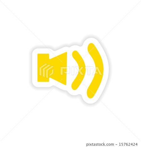 icon sticker realistic design on paper volume - Stock Illustration ...