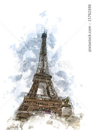 Eiffel tower at dusk 15762886