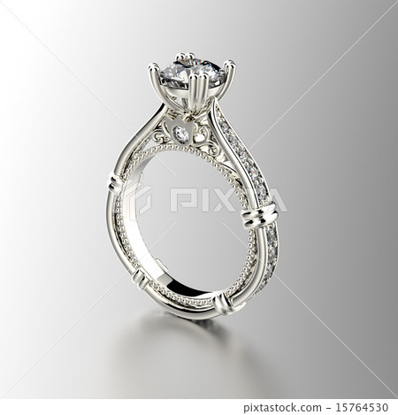 Golden Ring with Diamond. Jewelry backgound Golden Ring with Diamond. Jewelry backgound 15764530