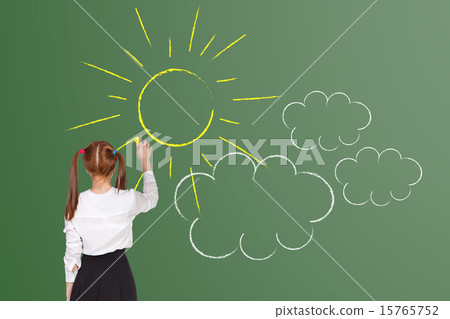 School girl drawning 15765752