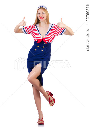 Woman in sailor costume - marine concept Woman in sailor costume - marine concept 15766816