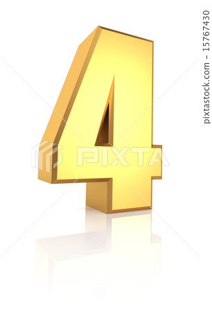 3d Number 4 15767430