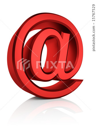 3D Red Email Sign 3D Red Email Sign 15767529