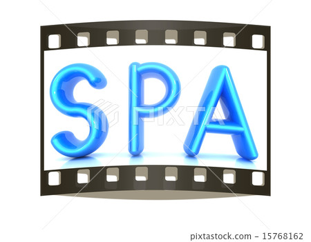 "Spa" 3d text. The film strip "Spa" 3d text. The film strip 15768162