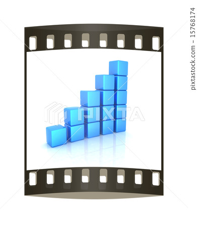 cubic diagram structure. The film strip cubic diagram structure. The film strip 15768174