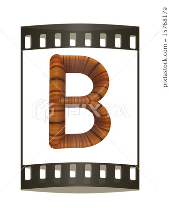 Wooden Alphabet. Letter "B". The film strip Wooden Alphabet. Letter "B". The film strip 15768179