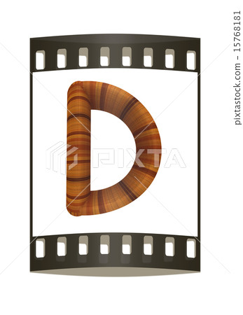 Wooden Alphabet. Letter "D". The film strip Wooden Alphabet. Letter "D". The film strip 15768181