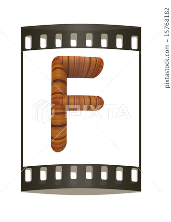 Wooden Alphabet. Letter "F". The film strip Wooden Alphabet. Letter "F". The film strip 15768182