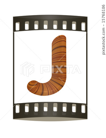 Wooden Alphabet. Letter "J". The film strip Wooden Alphabet. Letter "J". The film strip 15768186