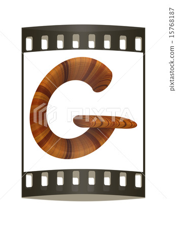 Wooden Alphabet. Letter "G". The film strip Wooden Alphabet. Letter "G". The film strip 15768187
