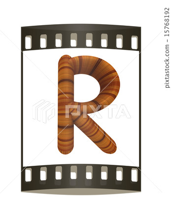 Wooden Alphabet. Letter "R". The film strip Wooden Alphabet. Letter "R". The film strip 15768192