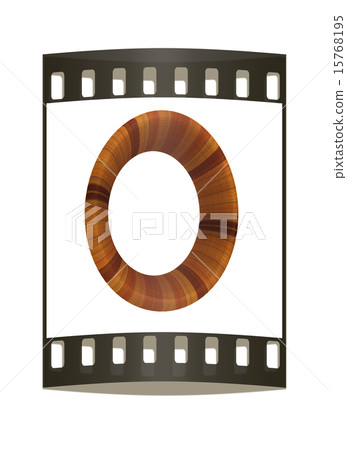 Wooden Alphabet. Letter "O". The film strip Wooden Alphabet. Letter "O". The film strip 15768195