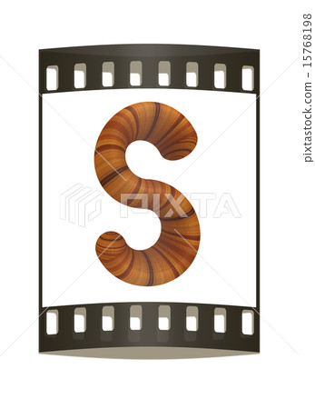 Wooden Alphabet. Letter "S". The film strip Wooden Alphabet. Letter "S". The film strip 15768198