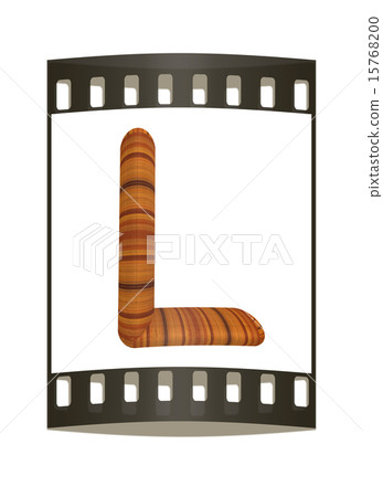 Wooden Alphabet. Letter "L". The film strip Wooden Alphabet. Letter "L". The film strip 15768200