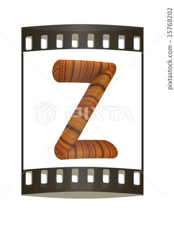 Wooden Alphabet. Letter "Z". The film strip Wooden Alphabet. Letter "Z". The film strip 15768202