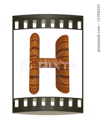 Wooden Alphabet. Letter "H". The film strip Wooden Alphabet. Letter "H". The film strip 15768203