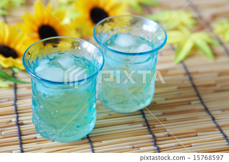 Blue glass _ sunflower Blue glass _ sunflower 15768597