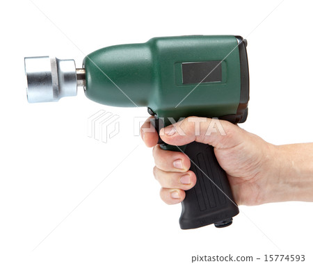 the hand holds air impact wrench 15774593