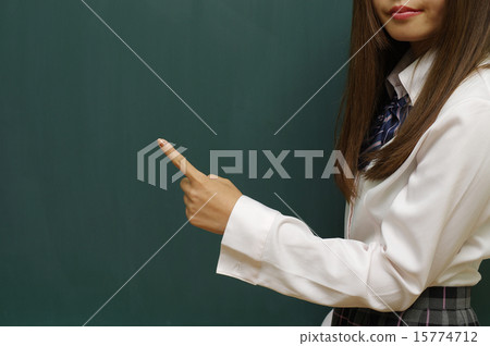 A woman in uniform wearing a cool board A woman in uniform wearing a cool board 15774712